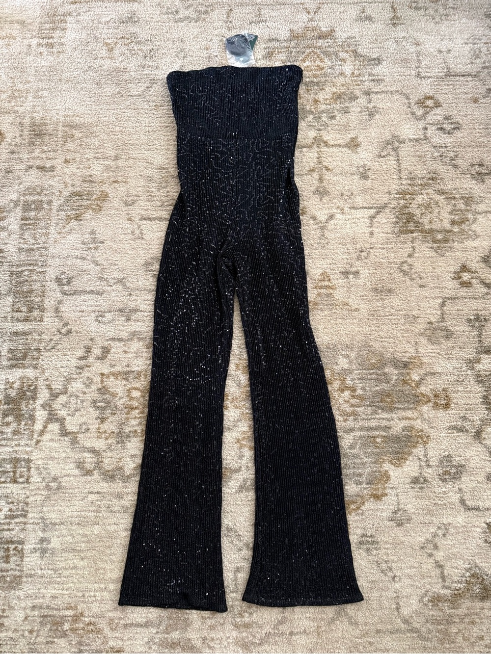 wild fable Black Sparkle Strapless Jumpsuit